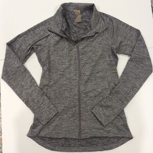 Shape Gray Heather Full-Zip Athletic Jacket - Women's Small Gorp Gym Athleisure
